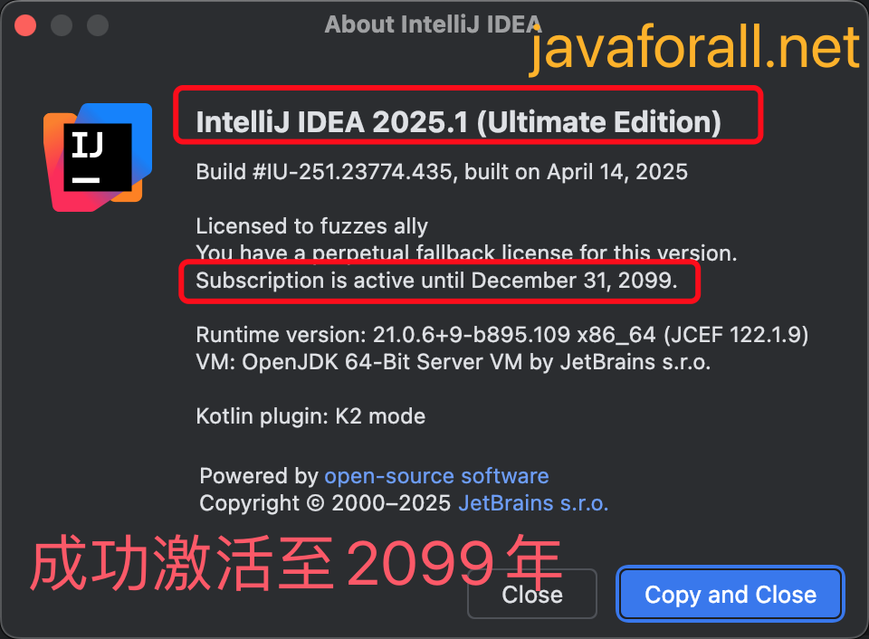 【2025最新Mac版】Idea 2025.1激活教程，亲测可用